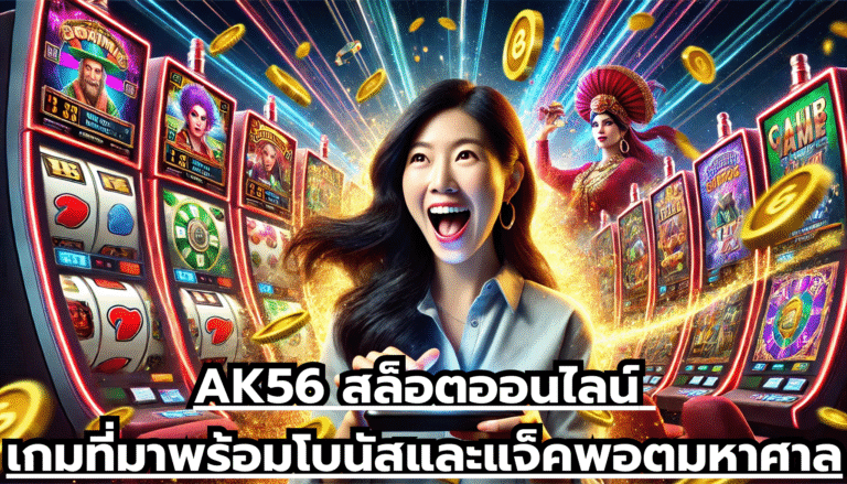 AK56 สล็อตออนไลน์ เกมที่มาพร้อมโบนัสและแจ็คพอตมหาศาล