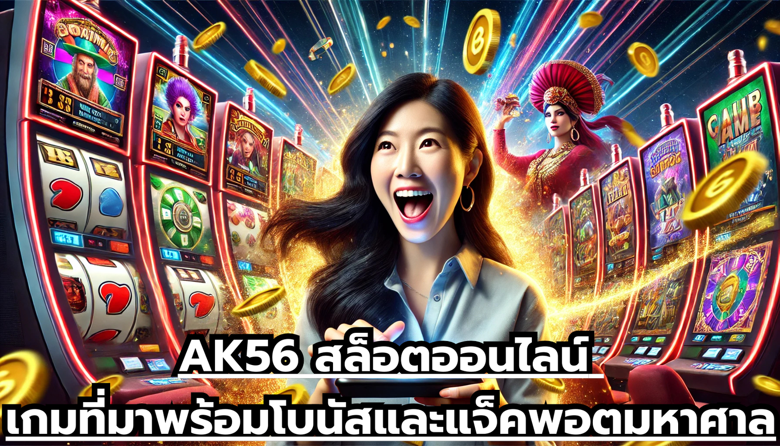 AK56 สล็อตออนไลน์ เกมที่มาพร้อมโบนัสและแจ็คพอตมหาศาล